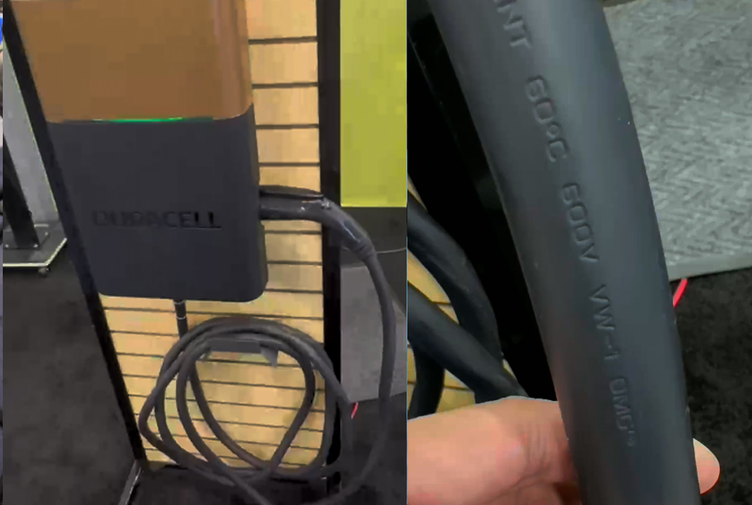 DURACELL Energy charging station using OMG electric car cable